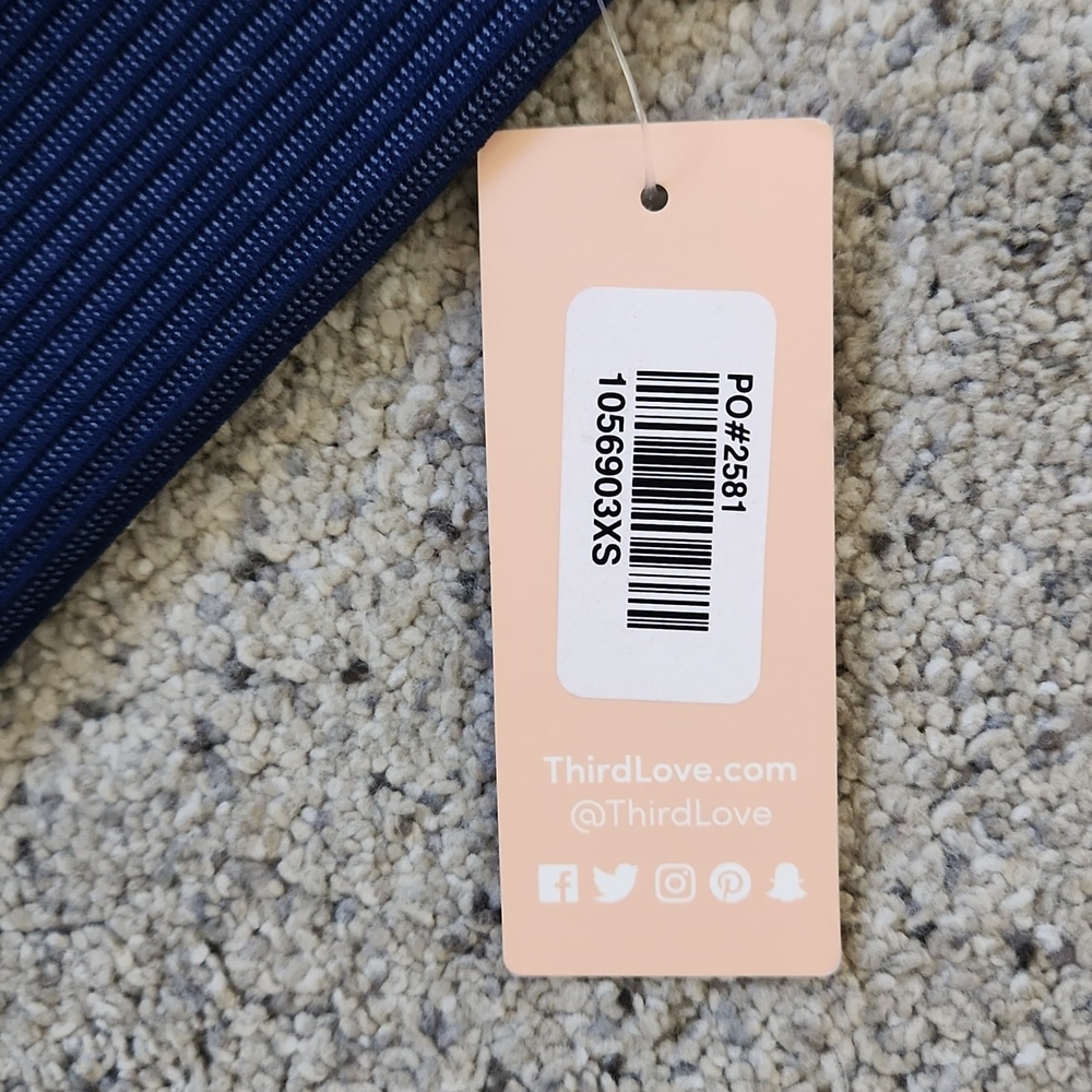 New ThirdLove Flex Legging Stellar Blue Seamless Compression High Waist Size XS - Picture 12 of 12